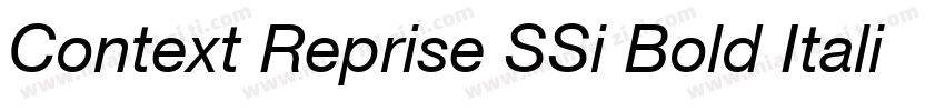 Context Reprise SSi Bold Italic字体转换